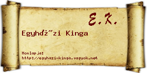 Egyházi Kinga névjegykártya